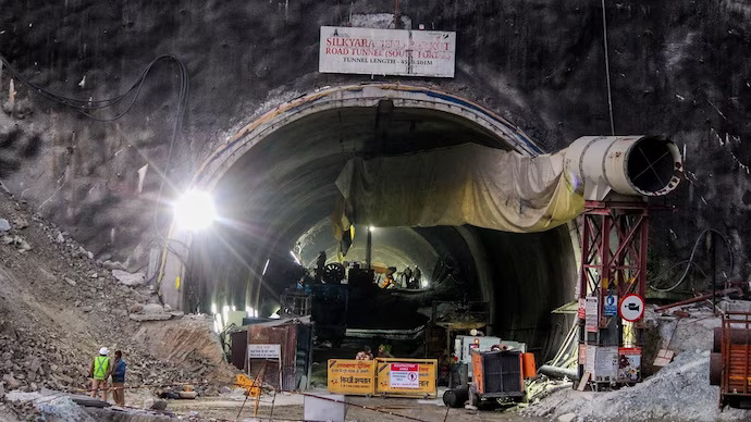 Tunnel collapse Endoscopic camera Worker conditions Essential provisions, silkyara tunnel,