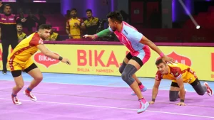 Jaipur Pink Panthers clinch a 38-35 victory against Telugu Titans