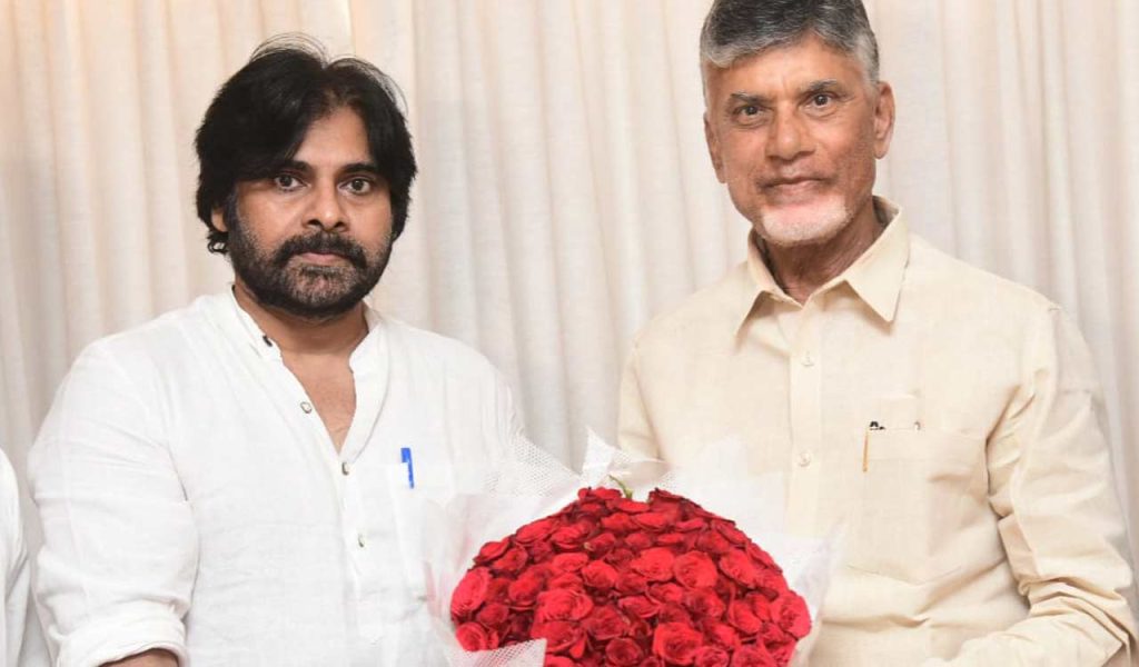 TDP and Jana Sena logos representing the delay in their first candidate list release, showcasing political intricacies in Andhra Pradesh.