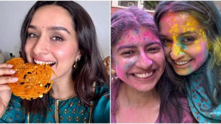 Shraddha Kapoor Colorful Holi Bash: A Festive Feast with Friends
