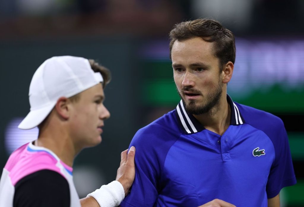 Intense Moment Between Medvedev and Rune at Indian Wells