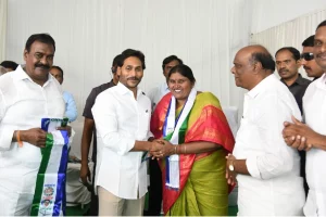 TDP and Jana Sena leaders joining YCP in the presence of Jagan Mohan Reddy.