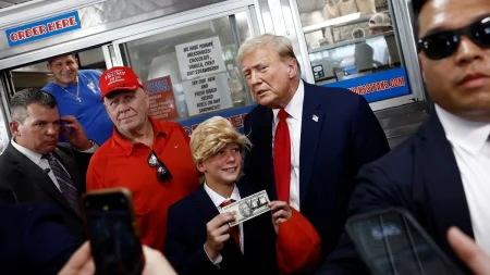 Donald Trump brought tears of joy to a young supporter